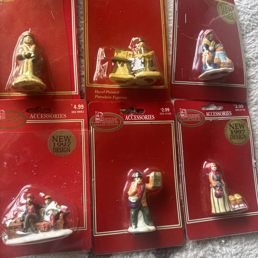 Vintage 1995-97 Dickens Collectables Accessories Christmas Village Lot of 14 - Picture 6 of 6